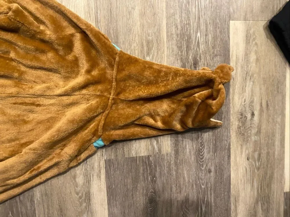 Scooby Doo Costume XS Teen One Piece Plush Hooded Jumpsuit Halloween Cosplay